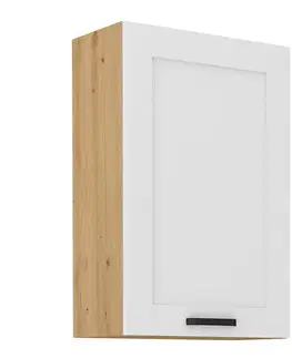 Kuchynské horné skrinky KONDELA Lula 60 G-90 1F horná kuchynská skrinka biela / dub artisan