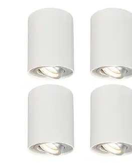 Bodove svetla Sada 4 reflektorov bielych otočných a nakloniteľných - Rondoo up