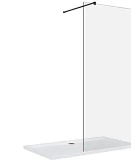 Sprchy WALK-IN Sprchová stena Walk-In Fiord 80x195 black