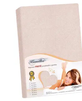 Plachty Bellatex Froté prestieradlo Kamilka púdrová ružová, 200 x 220 cm