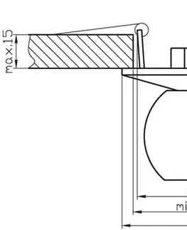 Bodové svetlá Stropná lampa saténovo-niklová krištáľová guľa G4 SK-04
