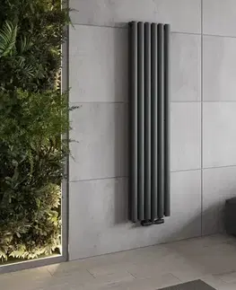 Radiátory do kúpeľne MEXEN - Dallas vykurovací rebrík/radiátor 1600 x 360 mm, 1039 W, antracit W214-1600-360-00-66