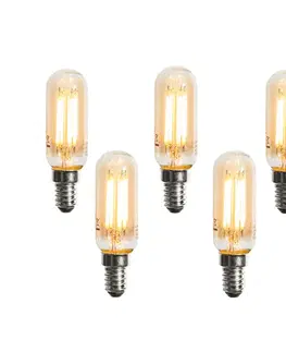 LED osvetlenie Sada 5 stmievateľných LED žiaroviek E14 zlatá T25 4W 300 lm 2200K