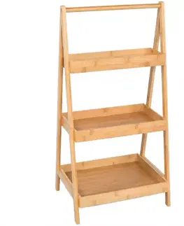 Kúpeľňové doplnky Kúpeľňová Polička Bambus 40x30xh80cm Sca0210aa-A