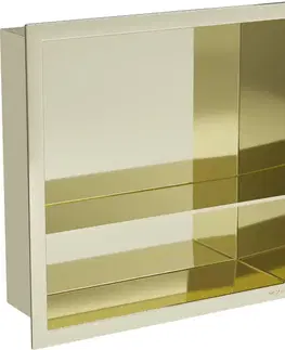 Doplnky do kúpeľne MEXEN - X-Wall-R modul pre vstavanie do steny s poličkou 30 x 30, zlatá 1950303010S