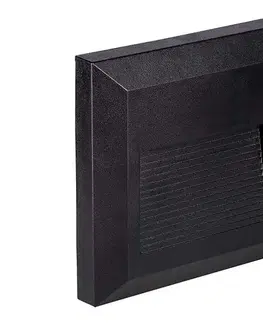 LED osvetlenie  LED Vonkajšie schodiskové svietidlo LED/2W/230V IP65 4000K čierna 211322