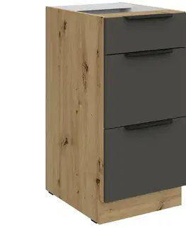 Kuchynské skrinky stojace Kuchynská skrinka Aria-Gr/Ar Anti Fingerprint 40d 3s Bb