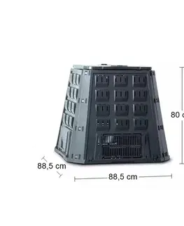 Kompostéry NABBI IKEL420C záhradný kompostér 420 l čierna