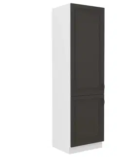 Kuchynské skrinky stojace Kuchynská skrinka STILO grafit mat/biela 60lo-210 2f