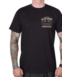 Pánske tričká Tričko BLACK HEART Coffin čierna - M