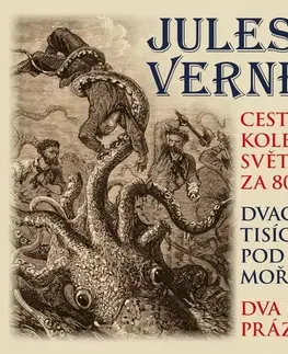 Beletria - ostatné Supraphon Cesta kolem světa za 80 dní, Dvacet tisíc mil pod mořem, Dva roky prázdnin - Audiokniha CD
