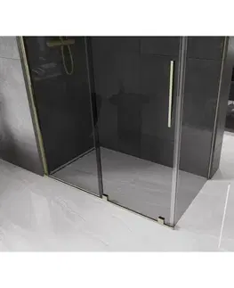 Sprchovacie kúty MEXEN/S - Velár sprchovací kút, posuvné dvere 150 x 85, grafit, zlato 871-150-085-41-50