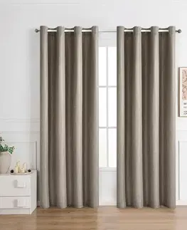 Závesy do spálne Záves na priechodkách NORI 005/185GSM 140x250 hnedý