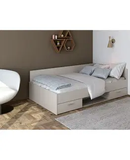 Postele KONDELA Boat 120 posteľový rám s úložným priestorom kašmír