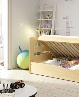 Postele BMS Detská posteľ ERNI | 90 x 200 cm Farba: Borovica