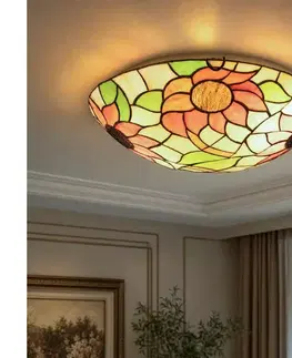 Svietidlá BRILAGI - Tiffany vitrážové stropné svietidlo SUNFLOWER 2xE27/60W/230V pr. 40 cm BRC-8004
