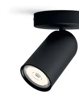 Svietidlá Philips - LED RGBW Stmievateľné bodové svietidlo PONGEE 1xGU10/4,8W/230V čierna +DO P2052+AI2362