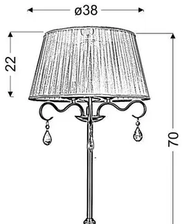 Stolové lampy Stolová lampa Fiesta E14 Patina