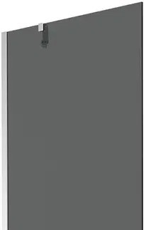 Sprchové dvere MEXEN/S - Next vaňová zástena FIX 80 x 150, grafit, chróm 895-080-000-00-40-01