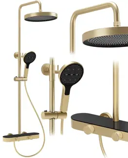 Kúpeľňové batérie REA REA - Sprchový set Creo Brush Gold REA-P0361