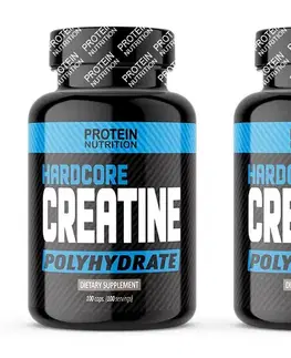 Kreatín HCL+Polyhydrate 1+1 Zadarmo: Hardcore Creatine Polyhydrate - Protein Nutrition 100 kaps. + 100 kaps.