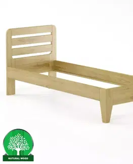 Drevené postele Posteľ buková LK189–90x200 rustikal