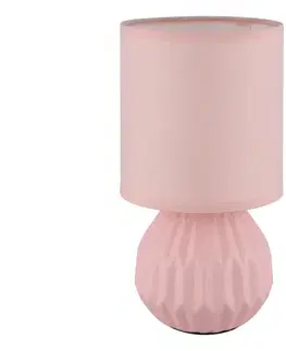Lampy Globo 21730P - Stolná lampa SYLAS 1xE14/40W/230V ružová 21730P