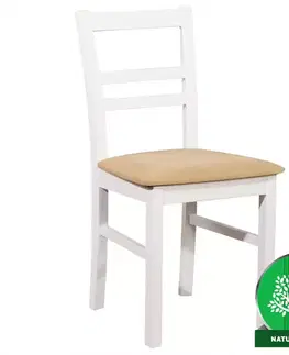 Drevené stoličky Stolička W107 biely donna 13