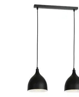 Svietidlá  Luster na lanku NOAK 2xE27/15W/230V čierna 6222
