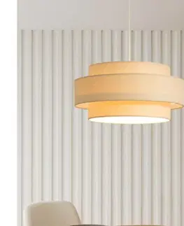 Svietidlá BRILAGI - Závesné svietidlo na lanku RESNA 1xE27/60W/230V priemer 40 cm béžové H0363