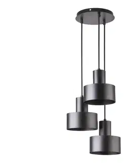 Svietidlá  Luster na lanku RIF 3xE27/60W/230V čierna 30900