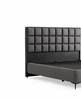 Postele Rám manželskej postele s čelom Abella 160 x 200 - Grey