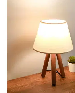 Lampy  Stolná lampa AYD 1xE27/40W/230V hnedá/krémová 780SGN2567
