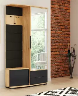 Predsieňový nábytok Predsieňový nábytok Cleo zlatá kraft/čierna/čalúnenie