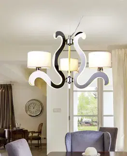 Nábytok Závesná lampa chróm 3xE14 + LED Ambrosia