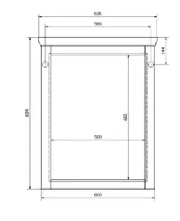 Kúpeľňový nábytok SAPHO - CROSS zrkadlo v drevenom ráme 60x80cm, buk CR311