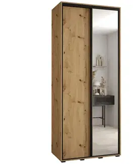 Šatníkové skrine Skriňa 45 Canaris 3 140 artisan/čierna