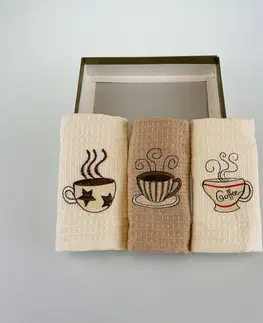 Utierky Utierky na riad vaflové coffe 40x60cm 3ks TiaHome