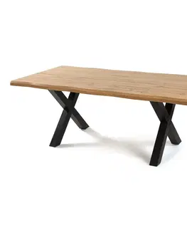 Konferenčné stolíky Jedálenský stôl TIMBER CROSS 140, prírodný dub