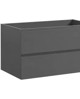 Kúpeľňový nábytok CERANO - Kúpeľňová skrinka pod umývadlo Carole - antracitová - 79x48x45 CER-692779