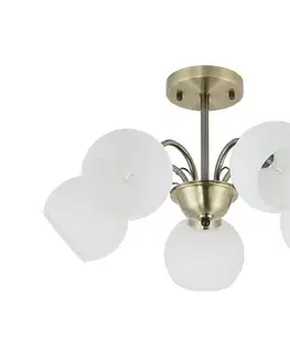 Svietidlá  Stropné svietidlo na tyči NESTOR 5xE27/40W/230V mosadz 35-34960