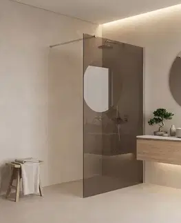 Sprchové dvere REA/S - Sprchová zástena Flexi Brown / Chrome 80 KPL-K99075