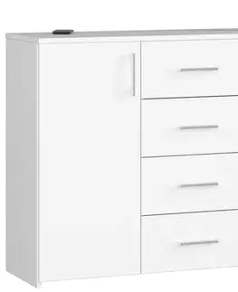 Komody a skrinky Moderná komoda TRAVI110, biela