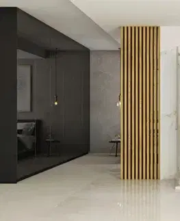Sprchovacie kúty REA - Sprchovací kút Hugo 90x90 kartáčované zlato REA-K6609