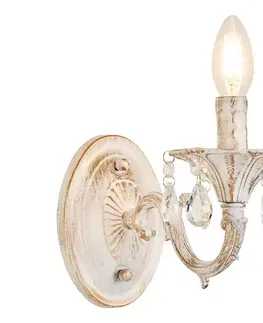 Svietidlá BRILAGI - Nástenná lampa CLASSIC 1xE14/60W/230V krémová/patina BG71321