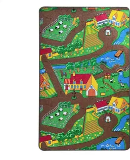 Koberce pre deti Kobereec Kids 1,0/1,5 City farm duoplay