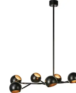 Svietidlá Markslöjd 108852 - Luster na tyči EDGAR 8xE14/40W/230V čierna 108852