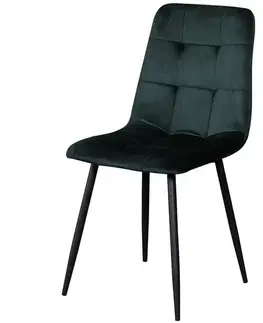 Čalúnené stoličky Stolička W168 Zelená
