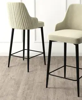 Barové stoličky Bar Stool Set (6 Pieces) Enox - Cream, Black
