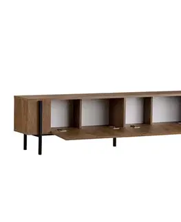 TV stolíky SUXES TV stolík na nožičkách, dub Kafkas/čierna